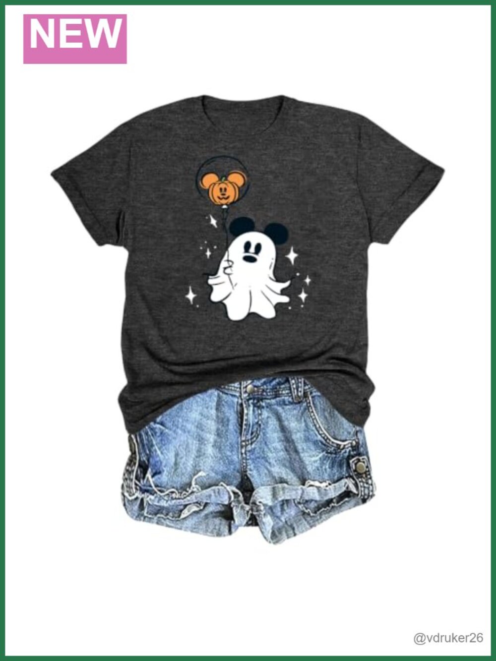 Women's Halloween Magic Ghost Graphic Short Sleeve Crew Neck Tee